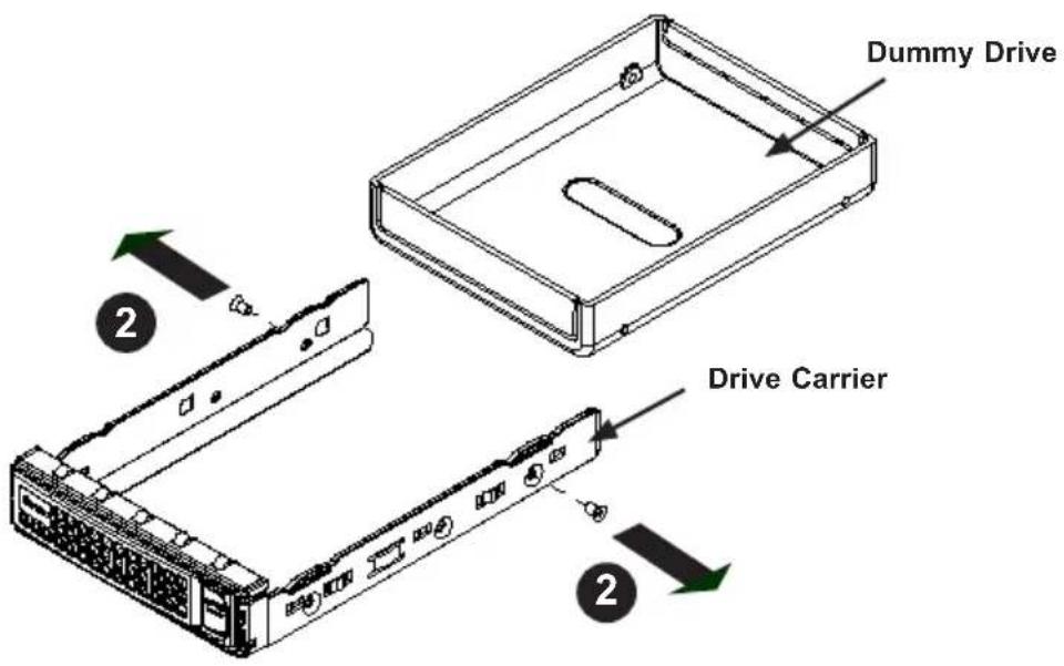 Supermicro SuperServer 5038MR-H8TRF - Removing Hard Drive Carriers from the Chassis - 2