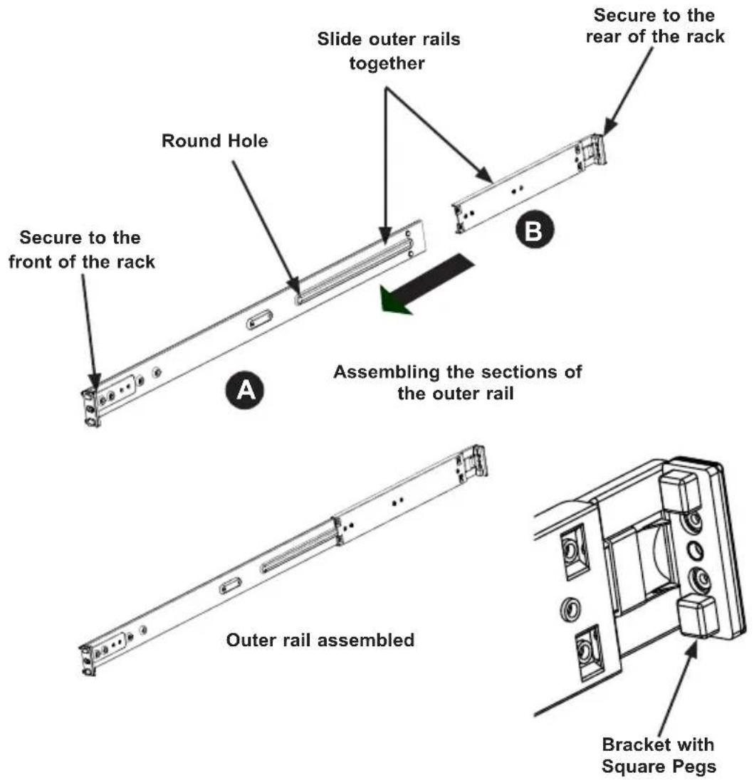 Supermicro SuperServer 1028R-WTNRT - Assembling the Outer Rails - 1