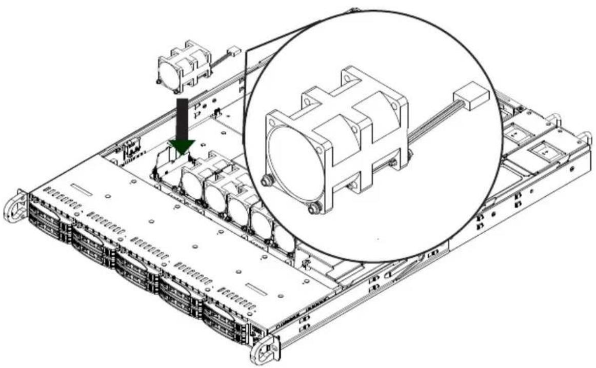 Supermicro SuperServer 1028R-WTNRT - Replacing a System Fan - 1