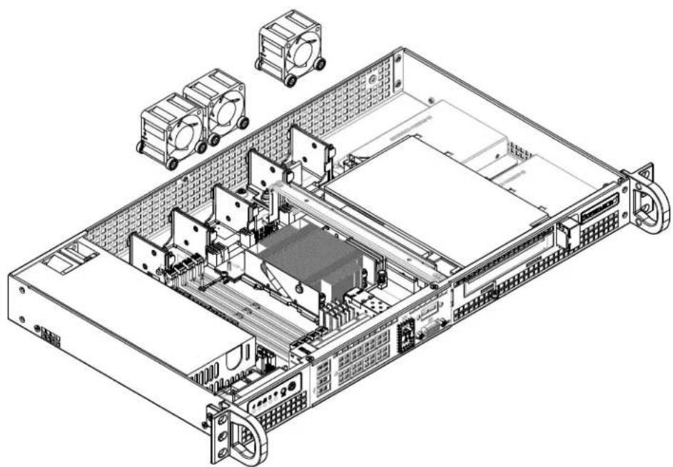 Supermicro SuperServer 5019A-FN5T - Replacing a System Fan - 1