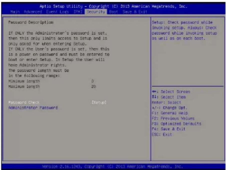 Supermicro SuperServer 5018R-MR - 7-6 Security Settings - 1