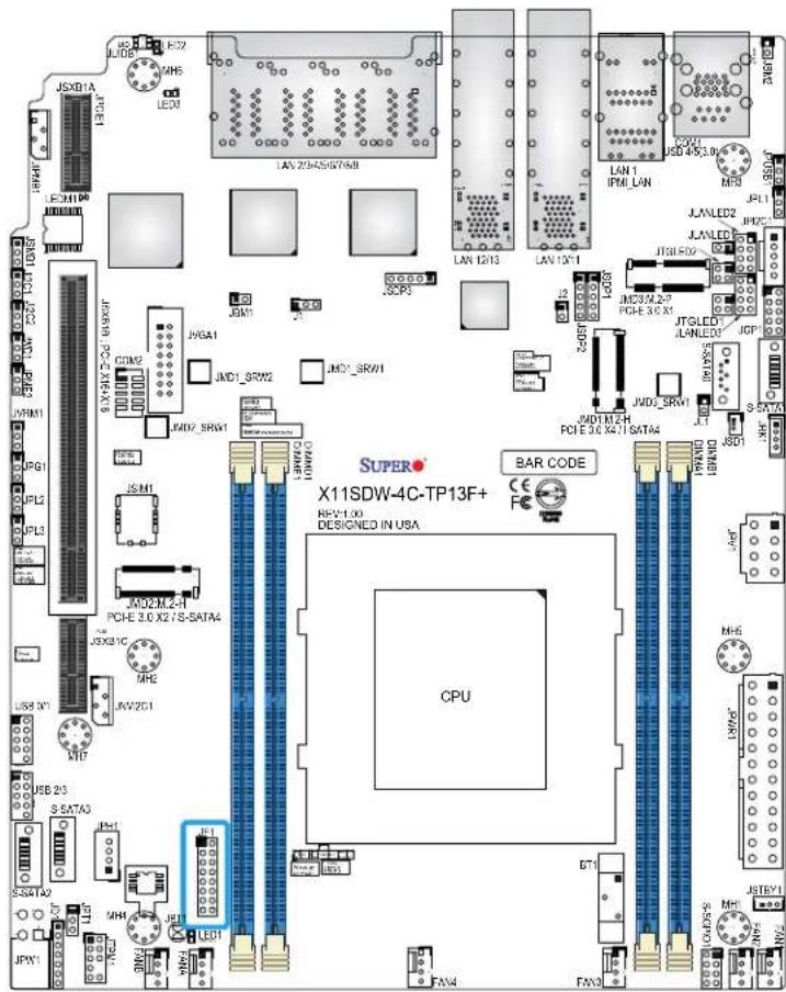 Supermicro SuperServer E403-9D-16C-IP - Front Control Panel - 1