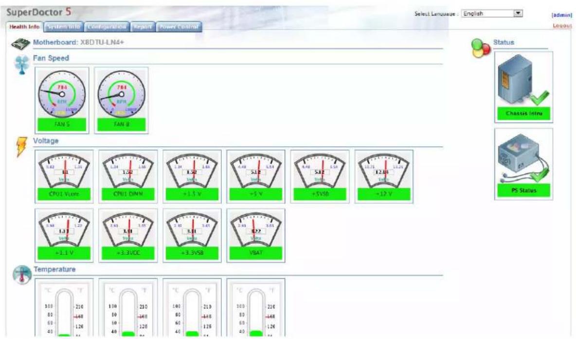 Supermicro SuperServer SSG-110P-NTR10 - SuperDoctor® 5 - 1