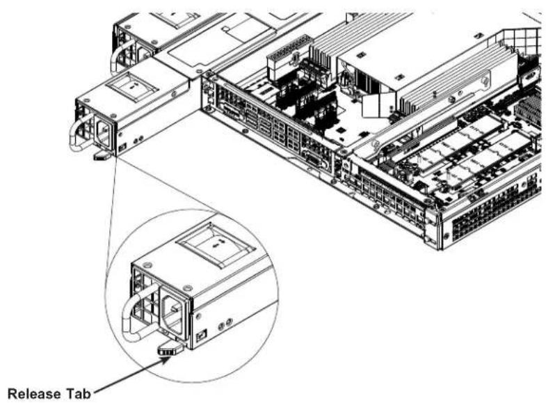 Supermicro SuperServer SSG-110P-NTR10 - Replacing the Power Supply - 1