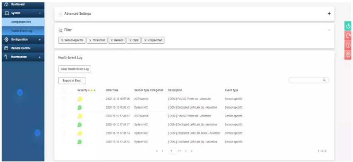 Supermicro SuperServer SSG-110P-NTR10 - Check BMC Error Log - 1