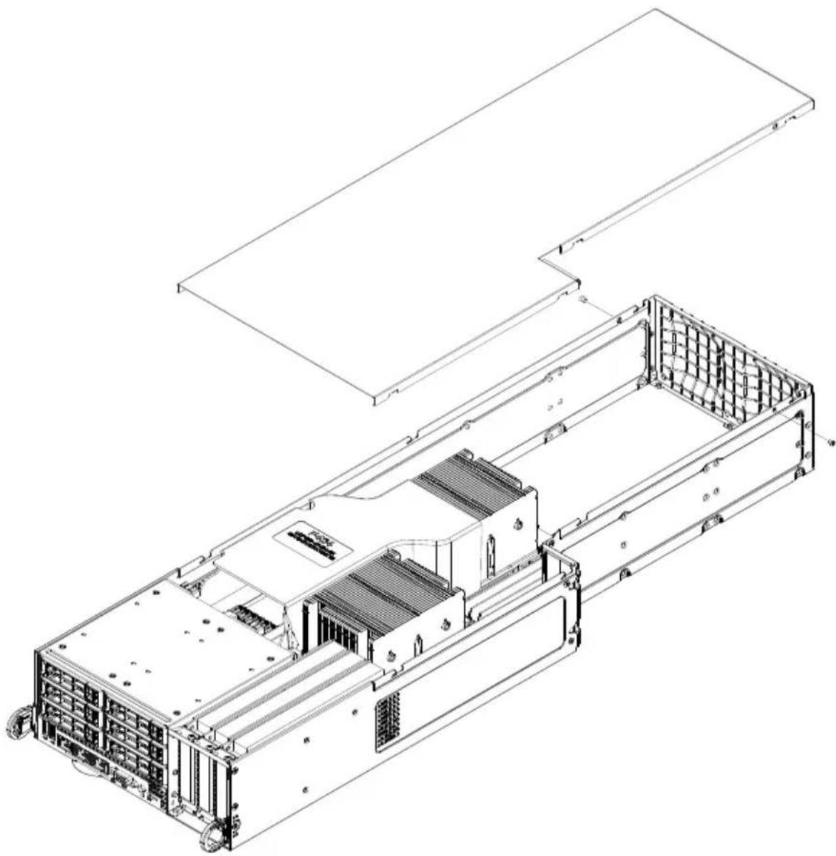 Supermicro SuperServer F628R2-FC0PT+ - Removing the Node Cover - 1
