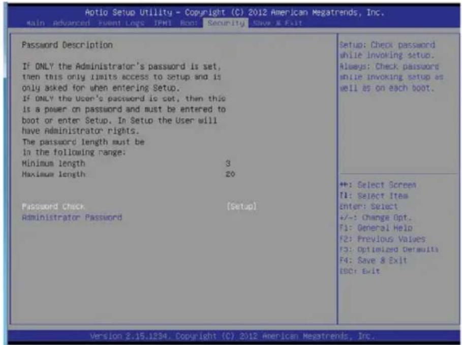 Supermicro SuperServer F628R2-FC0PT+ - 7-6 Security Settings - 1