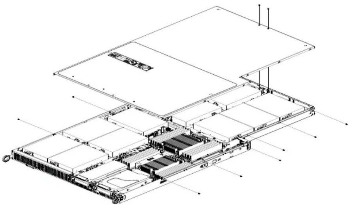 Supermicro SuperServer F618H6-FTPTL+ - Removing the Node Cover - 1