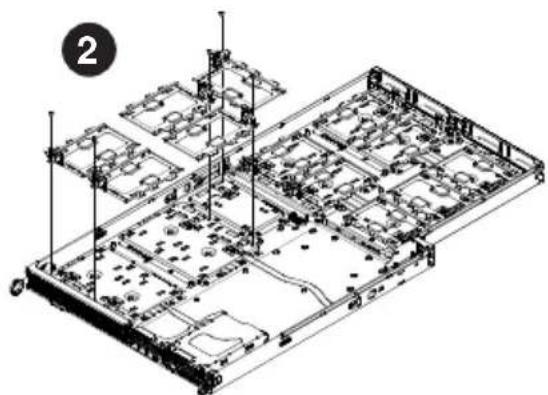 Supermicro SuperServer F618H6-FTPTL+ - Removing the Backplane from the Node - 1