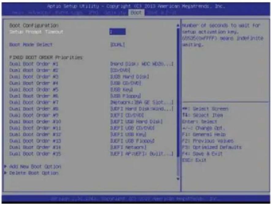 Supermicro SuperServer F628R3-FC0PT+ - 7-7 Boot Settings - 1