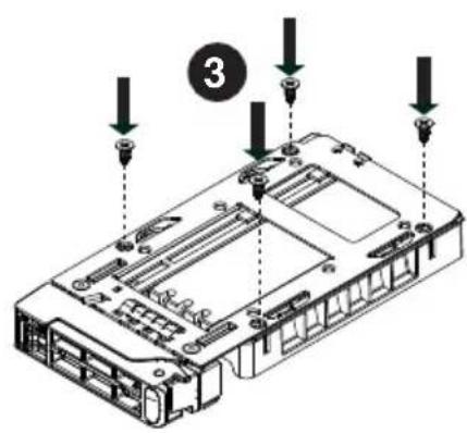 Supermicro SuperServer F628G2-FC0PT+ - Installing a Hard Drive into the Drive Carrier - 2