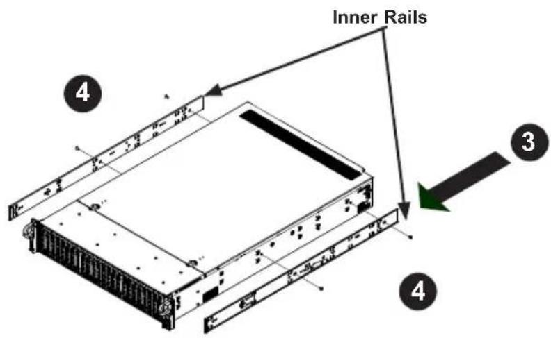Supermicro SuperServer 2028U-TNR4T+ - Installing the Inner Rails - 1