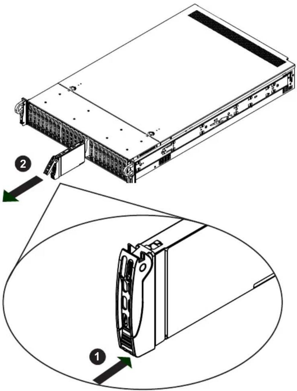 Supermicro SuperServer 2028U-TNR4T+ - 6-4 Hard Drive Installation - 2