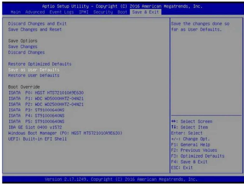 Supermicro SuperServer 6028BT-HNC0R+ - Save &amp; Exit - 1