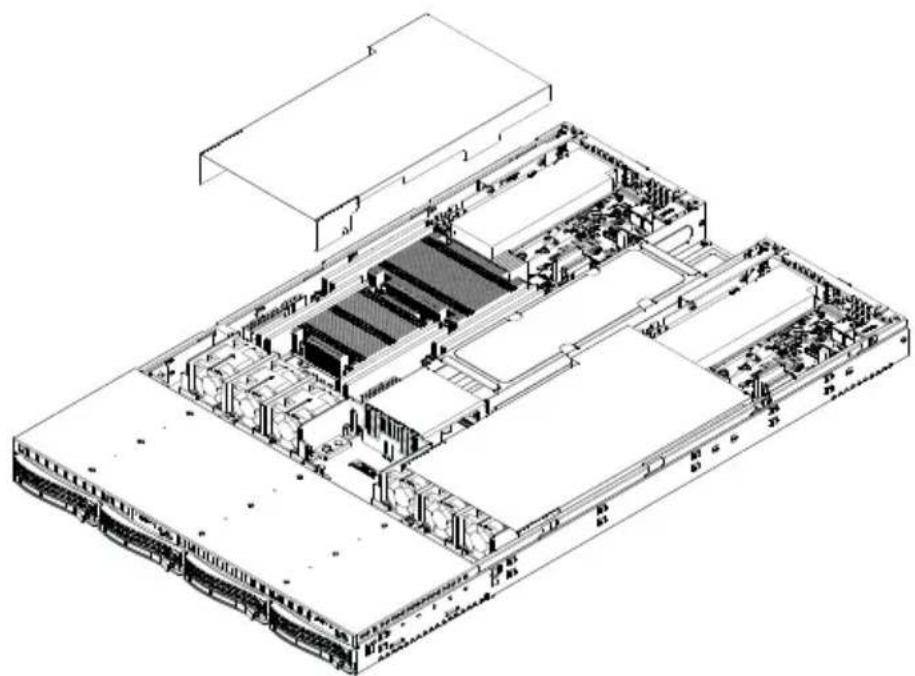 Supermicro SuperServer 6018TR-T - Installing an Air Shroud (Figure 6-3) - 1