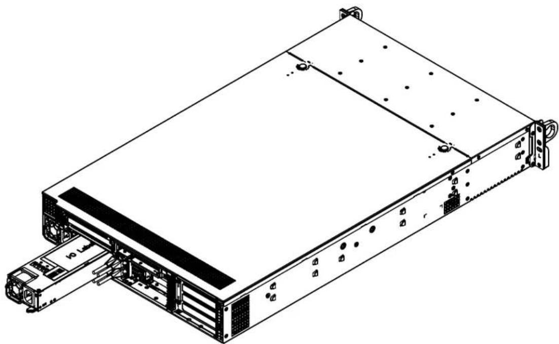Supermicro SuperServer 2029U-TR25M - Changing the Power Supply Module: - 2