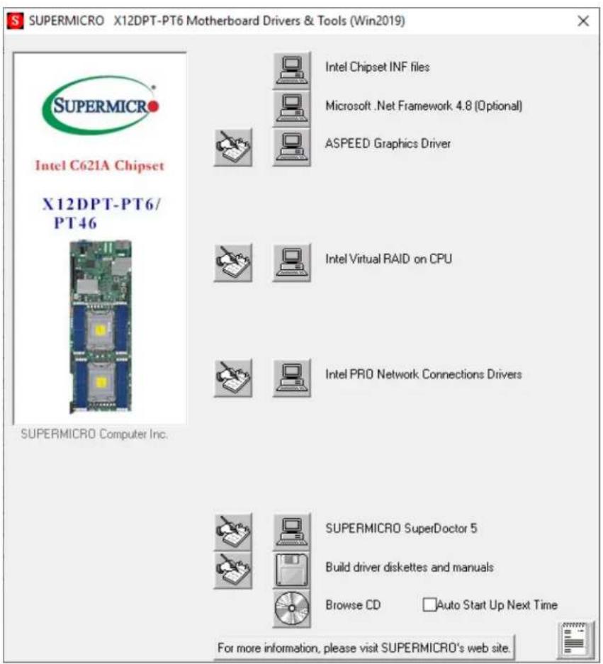 Supermicro SuperServer SYS-120TP-DC8TR - Driver Installation - 1