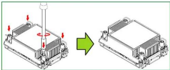 Supermicro SuperServer SYS-221BT-HNC9R - Installing the PHM into the CPU Socket - 3