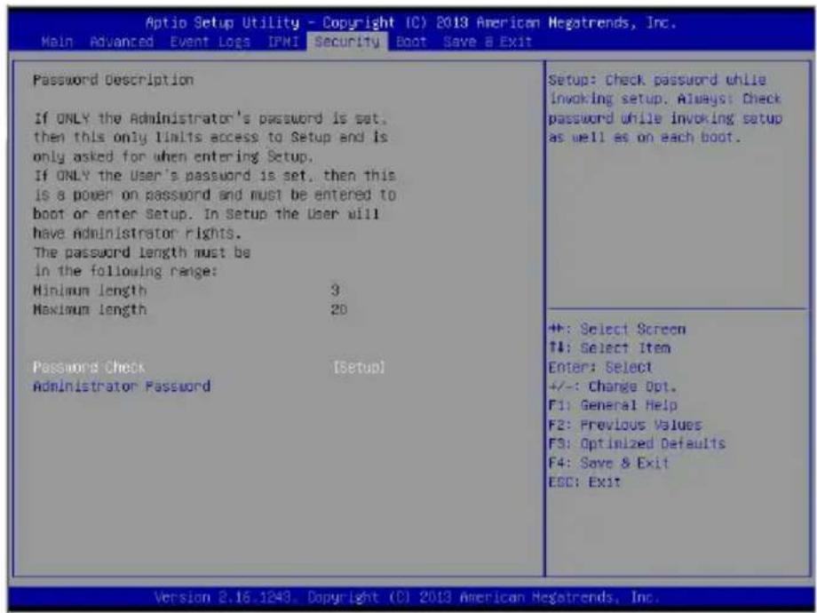 Supermicro SuperServer 2028TP-DNCTR - 7-6 Security Settings - 1