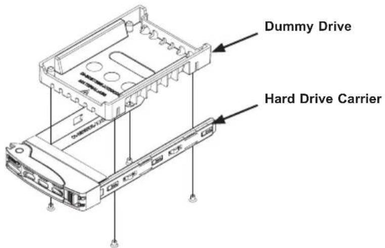 Supermicro SuperServer 2028TP-HC0R-SIOM - Installing a Drive into the Hard Drive Tray - 1