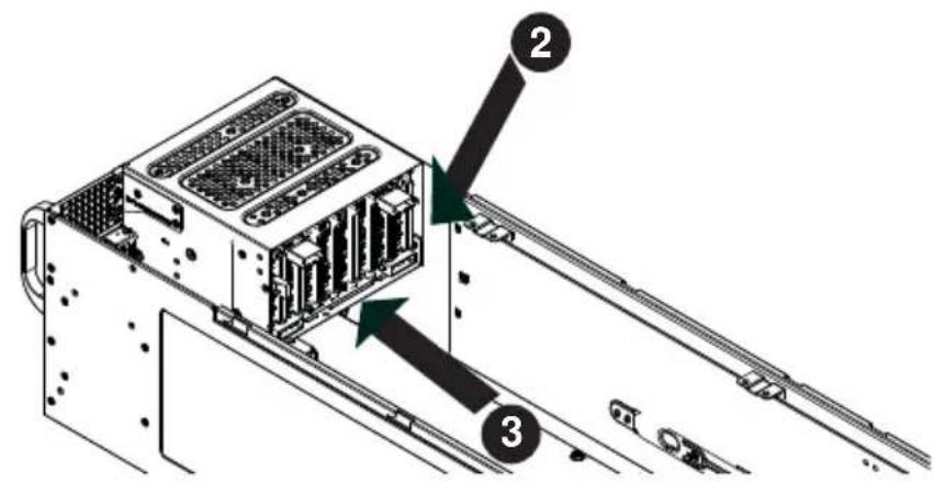 Supermicro SuperServer F648G2-FT+ - Installing the Backplane into the Node - 1