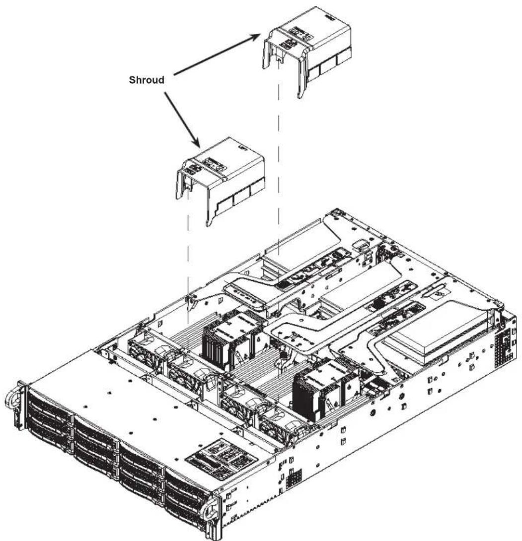 Supermicro SuperServer 6029U-TR25M - Installing the Air Shroud - 1