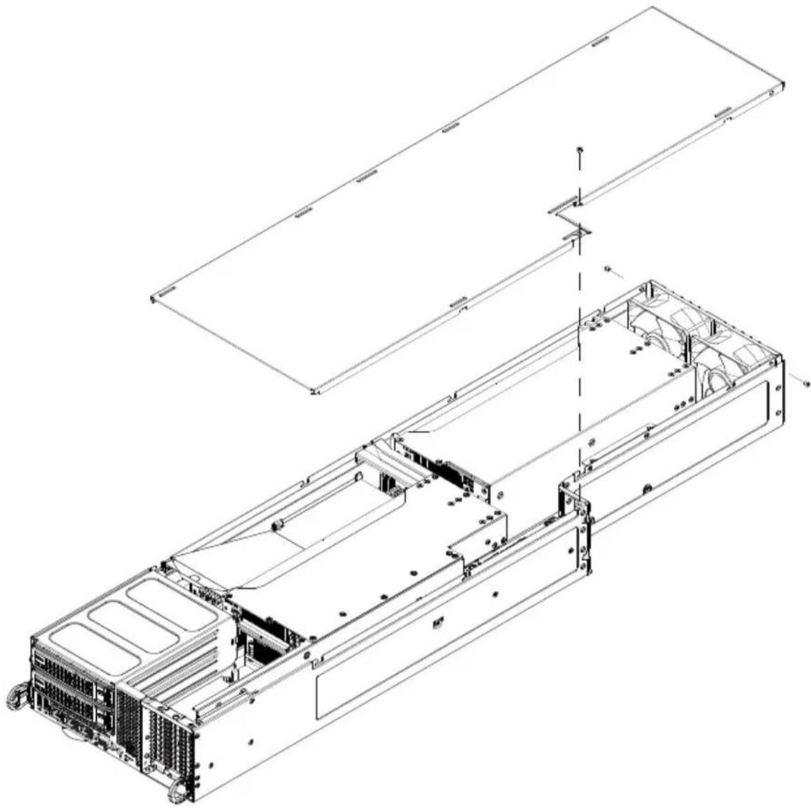 Supermicro SuperServer F628G3-FC0PT+ - Removing the Node Cover - 1