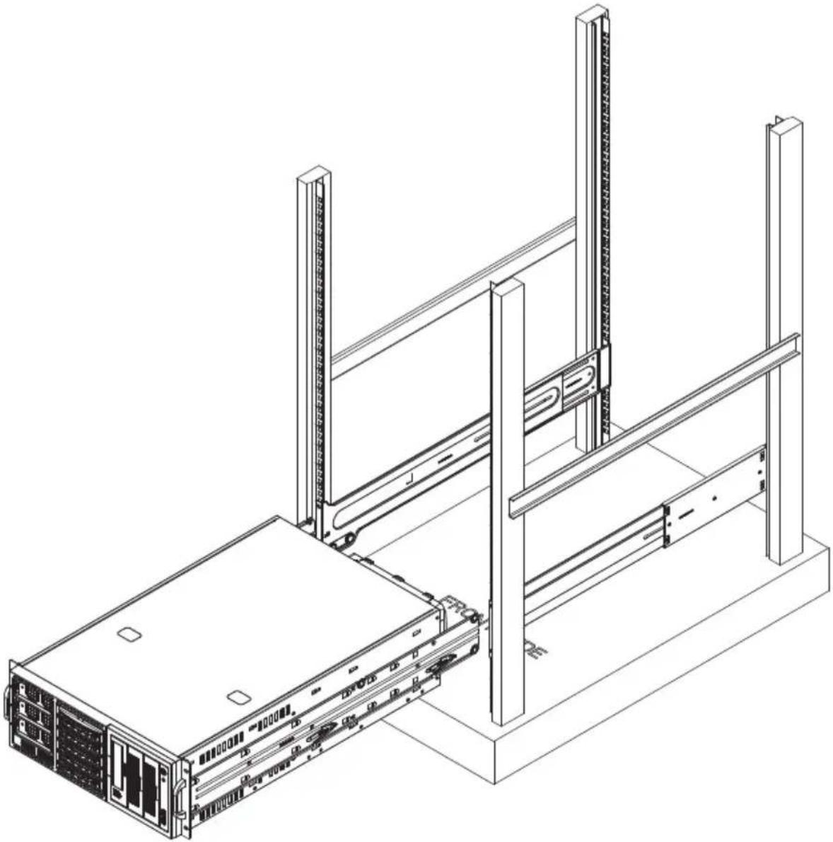 Supermicro SuperServer 8048B-C0R4FT - Installing the Chassis into a Rack - 2