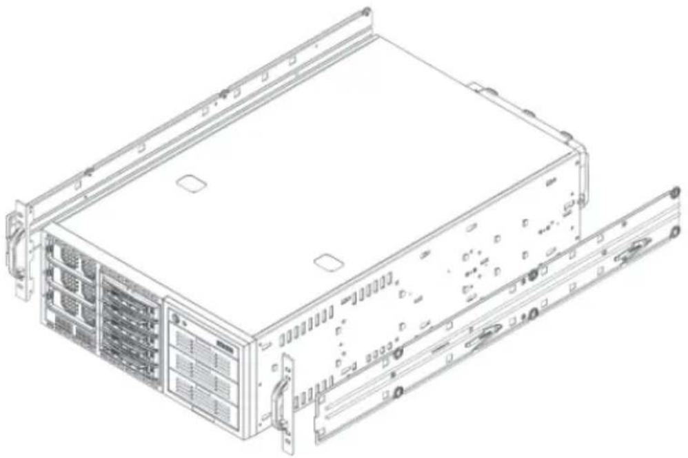 Supermicro SuperServer 8048B-C0R4FT - Installing the Chassis Handles and Inner Rails - 2