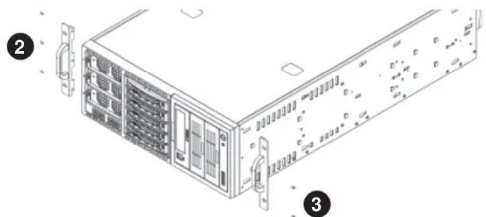 Supermicro SuperServer 8048B-C0R4FT - Installing the Chassis Handles and Inner Rails - 1