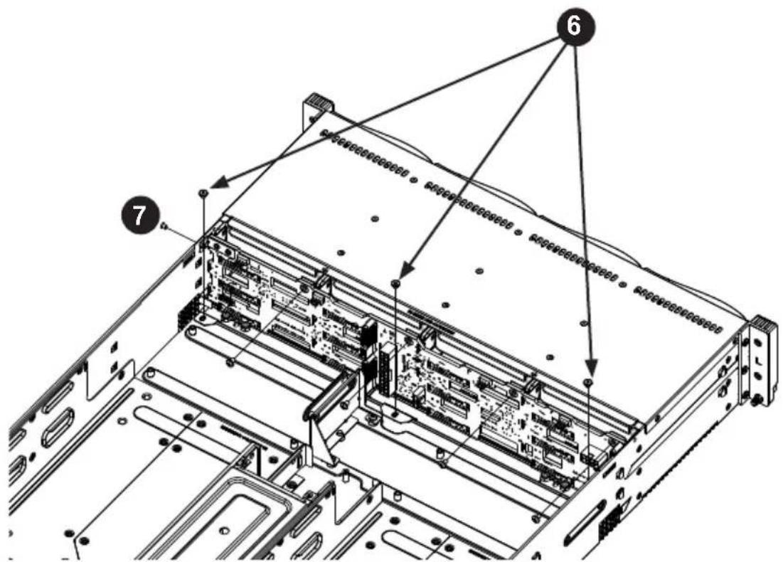 Supermicro SuperServer 6028TP-HC0FR - Removing the Backplane from the Chassis - 2