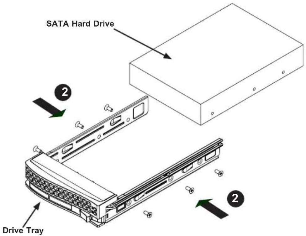 Supermicro SuperServer 6028TP-HC1FR - Installing the Hard Drive (Figure 6-17) - 1