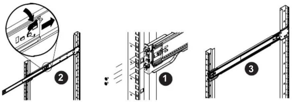 Supermicro SuperServer 6028TP-HC1FR - Installing the Outer Rails to the Rack (Figure 2-3) - 1
