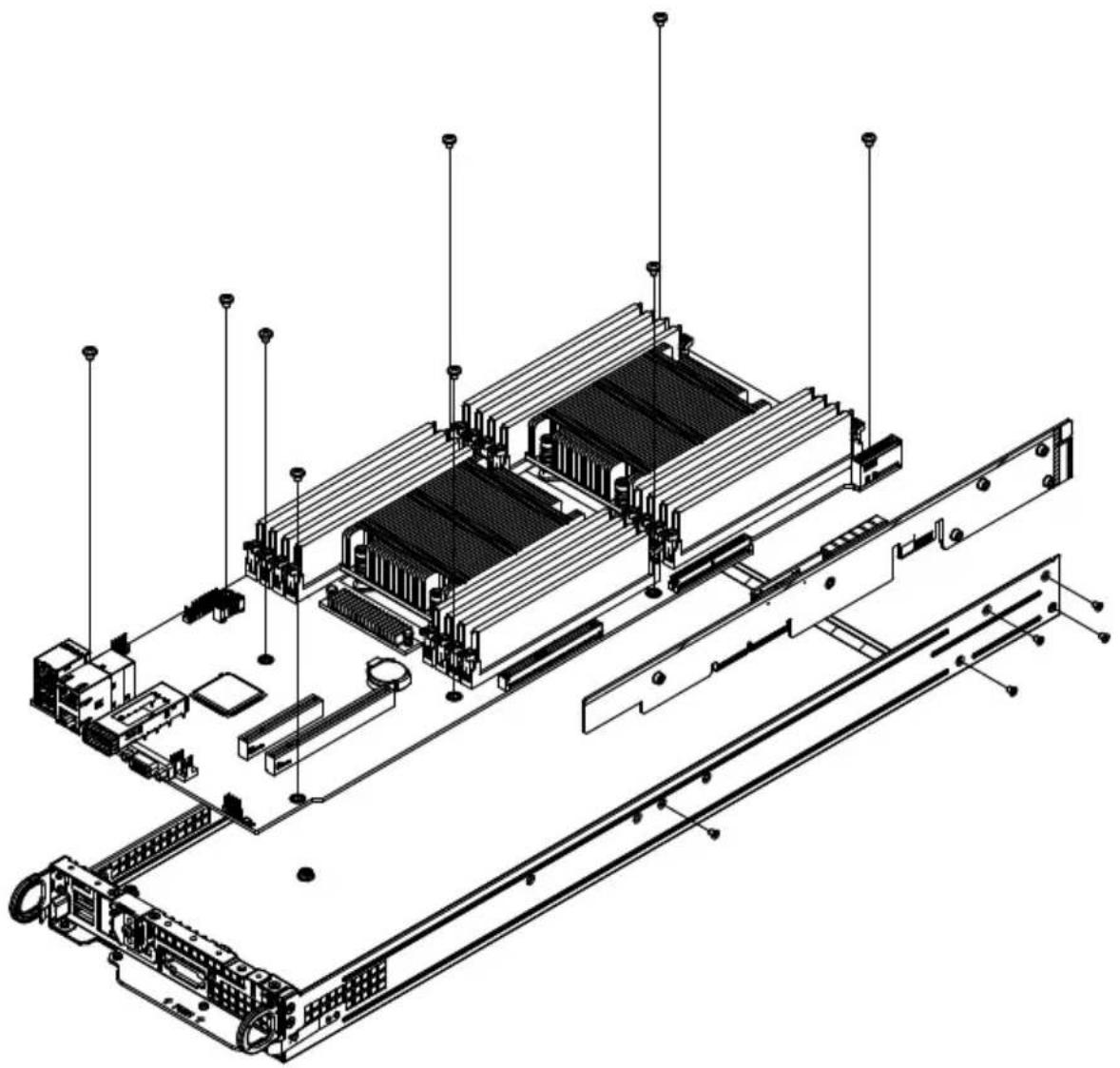 Supermicro SuperServer 6028TP-HC1FR - Installing the Serverboard (Figure 6-10) - 1