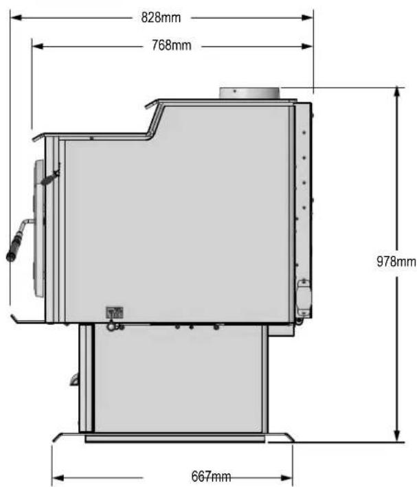 Quadra-Fire 57ST-ACC-AU - Dimensions and Clearances - 2