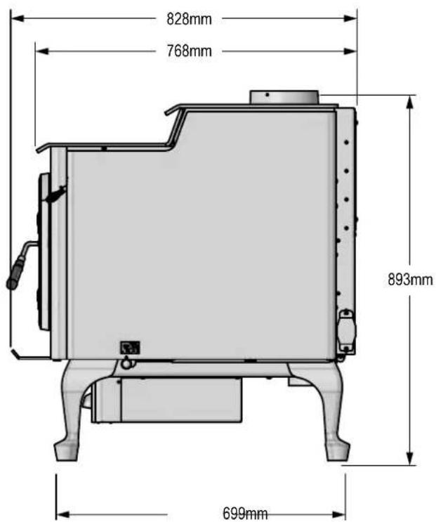 Quadra-Fire 57ST-ACC-AU - Appliance Dimensions Continued - 2