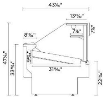 43% 132% 71⁄4" 81⁄2" 93⁄4" 311⁄2" 2225⁄4" 47% 33 47%