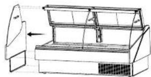 Technical line drawing of a mechanical device with a fan and internal structure (no text or symbols)