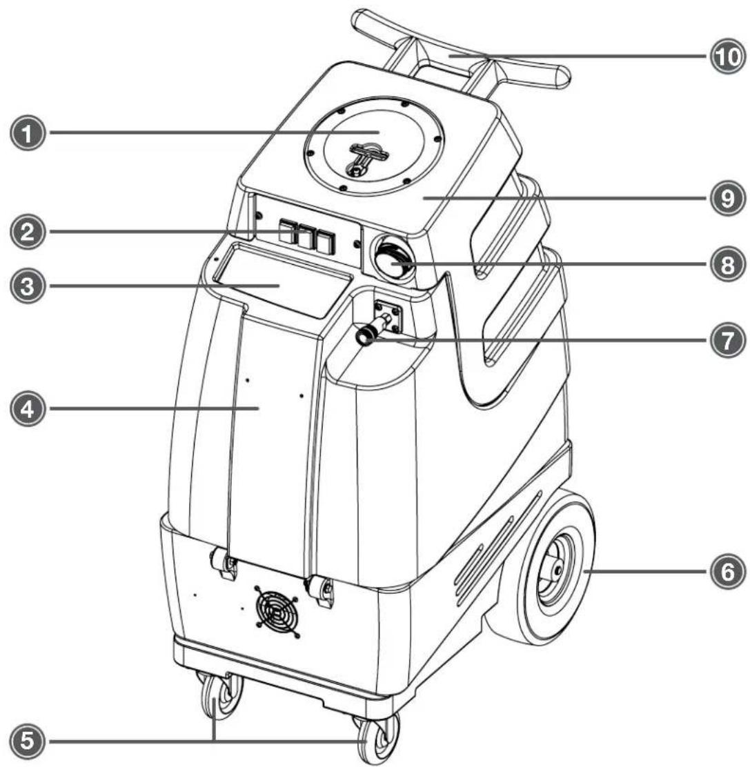 Mytee Contractor’s Special 2002CS-230 - - Extractor Front View - 1