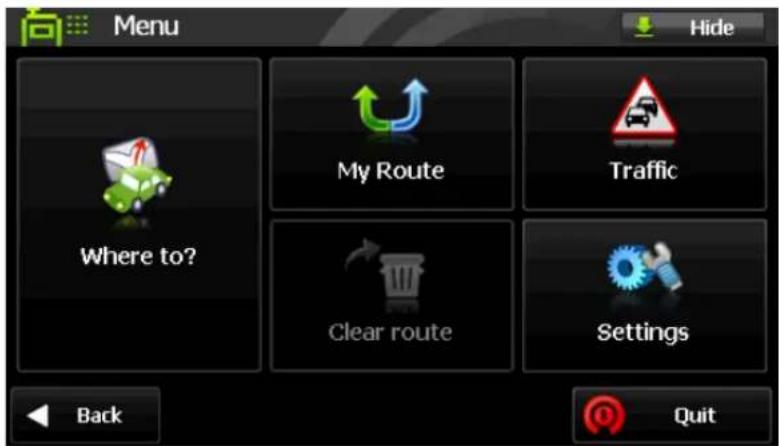 Cydle T43H - Menu page - 1