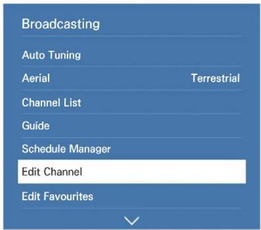 SAMSUNG UE50J6230AU - Running the Edit Channel function - 1