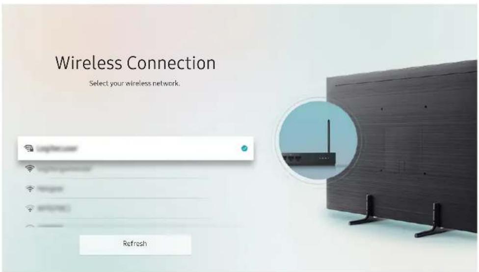 SAMSUNG UE49NU7140U - > Settings > General > Network > Open Network Settings > Wireless - 2