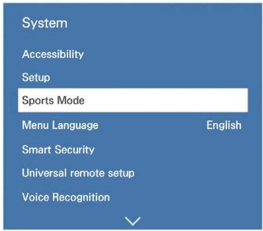 SAMSUNG UE48JU6690U - Activating Sports Mode - 1