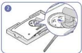 SAMSUNG C27FG73FQW - Attaching the Stand (C\*FG73\* model only) - 2