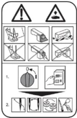 JUKI MP-J25-AD - CAUTION INDICATIONS - 1