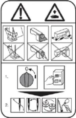 JUKI MP-G20-TE - CAUTION INDICATIONS - 1
