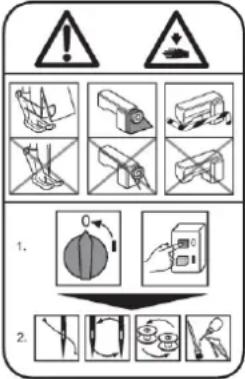 JUKI MP-G20R-TH - CAUTION INDICATIONS - 1