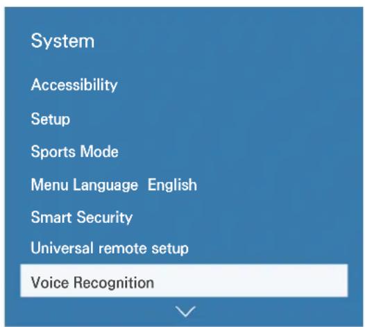 SAMSUNG UA55JU6470U - Setting up Voice Recognition - 1