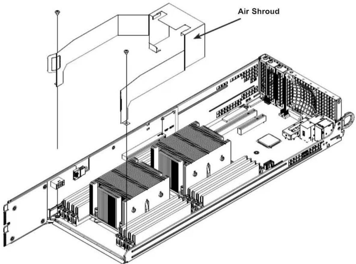 Supermicro SuperServer 2028TP-DC1TR - Installing an Air Shroud (Figure 6-3) - 1