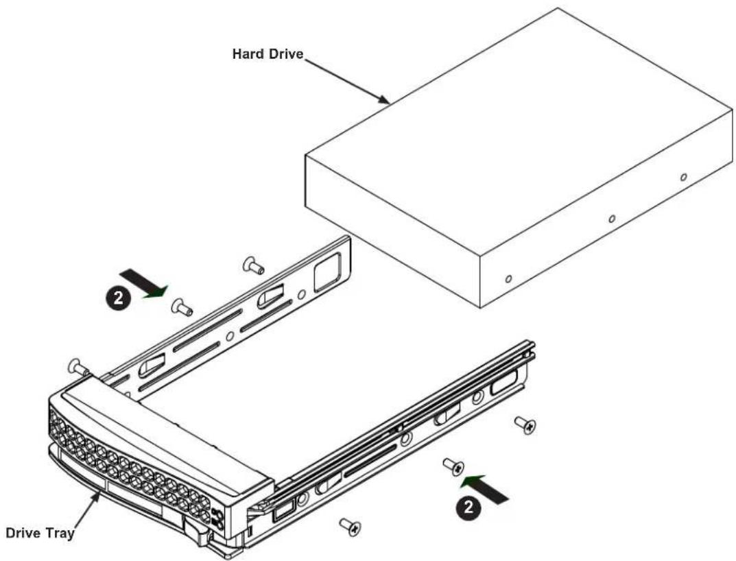 Supermicro SuperServer 6029TP-HC1R - Installing the Hard Drive - 1